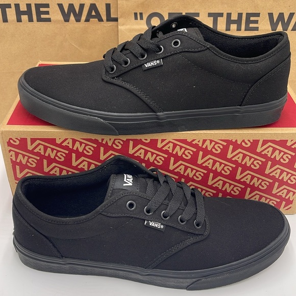 Vans Men’s Black Canvas Sneakers Atwood (Canvas) Black/Black
VN000TUY186 - Picture 3 of 16